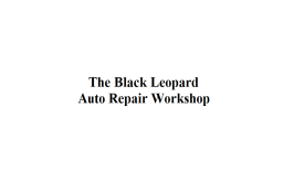 The Black Leopard Auto Repair Workshop